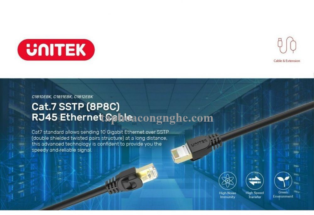 Unitek 26001 C1814EBK 15M Cable SSTP cat7 30026001